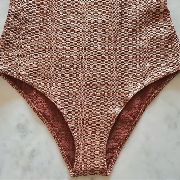 LISA MARIE FERNANDEZ Amber Maillot Swimsuit, Size 10, Rose Gold, NWT - Picture 16 of 16